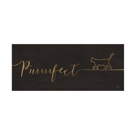 Trademark Fine Art Veronique Charron 'Underlined Cats I Black' Canvas Art, 10x24 WAP12328-C1024GG